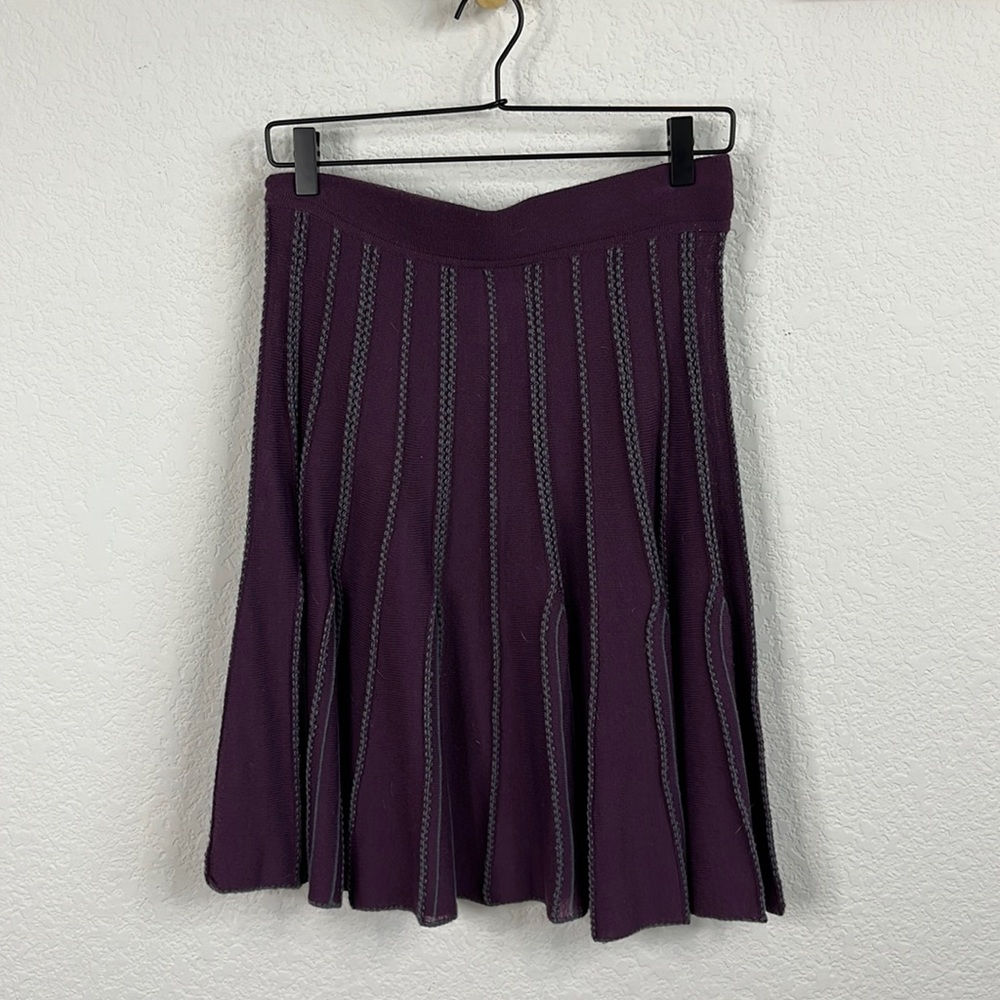 Lux Cable Knit A Line Sweater Skirt